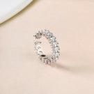 Silver Shimmer Leaf Ring