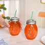Orange Tumbler With Straw Set Of 2 400ml