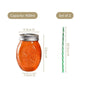 Orange Tumbler With Straw Set Of 2 400ml