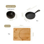 Matte Black Sizzler Pan Dip Bowl Tray Set Of 4