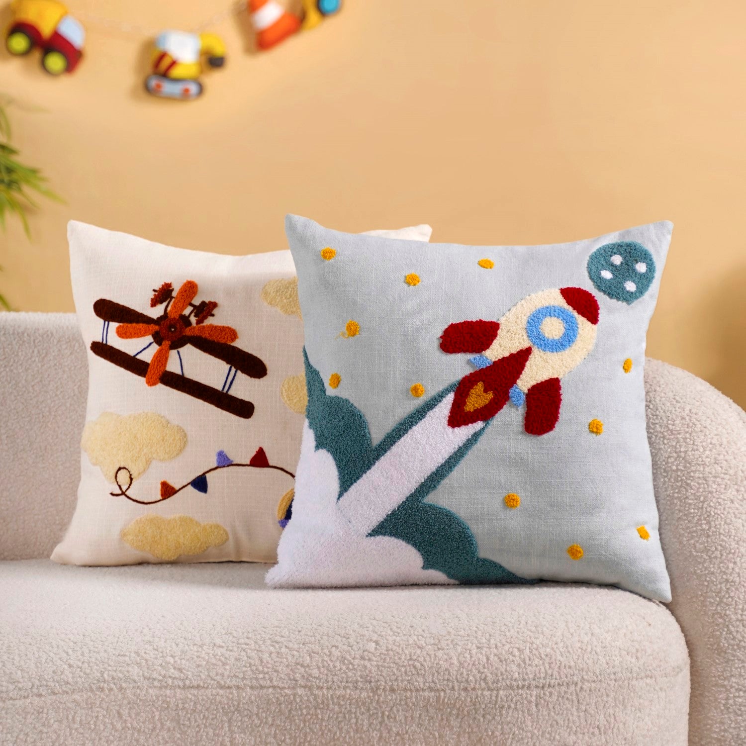 Sky Wanderer Kids Room Cushion Cover Set Of 2 40x40cm