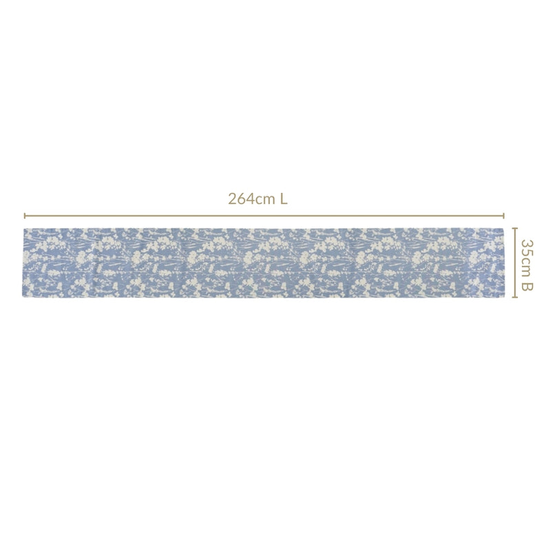 Slate Blue 8 Seater Pure Cotton Runner 264x35cm