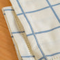 Slate Blue Grid Pure Cotton Table Napkin Set Of 4