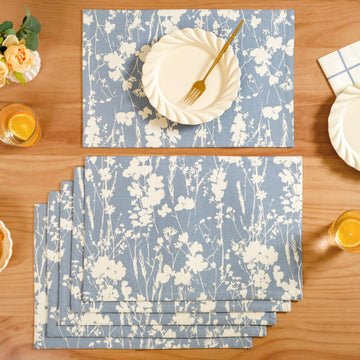 Slate Blue Cotton Placemat Set Of 6