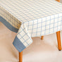 Slate Blue Pure Cotton 6 Water Resistant Seater Tablecloth 203x152cm