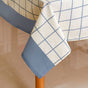Slate Blue Pure Cotton 6 Water Resistant Seater Tablecloth 203x152cm