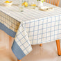 Slate Blue Pure Cotton 8 Seater Tablecloth 274x152cm