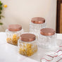 Basket Weave Airtight Storage Jars Set Of 4 1200ml