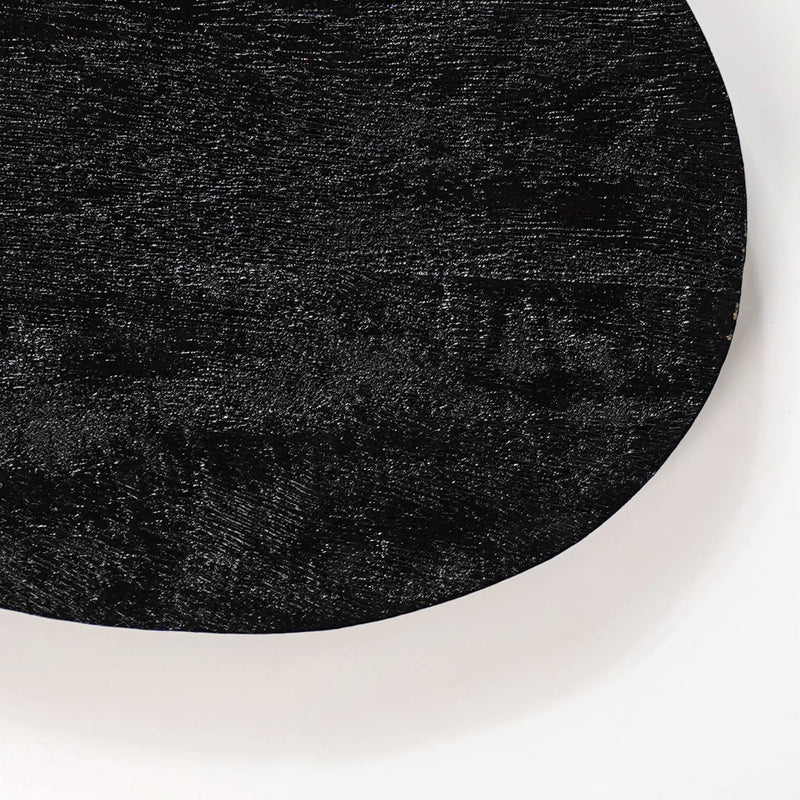 Sleek Black Mango Wood Platter Small -Serving platter, black platter, wooden platter, snacks serving platter, platter for snacks