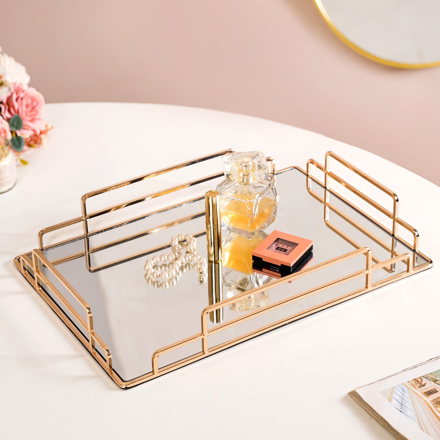 Luxury Minimalist Mirror Decorative Tray