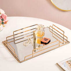 Rectangular Minimalist Mirror Decorative Tray