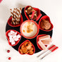 Amore Heart Ceramic Fondue Set Red