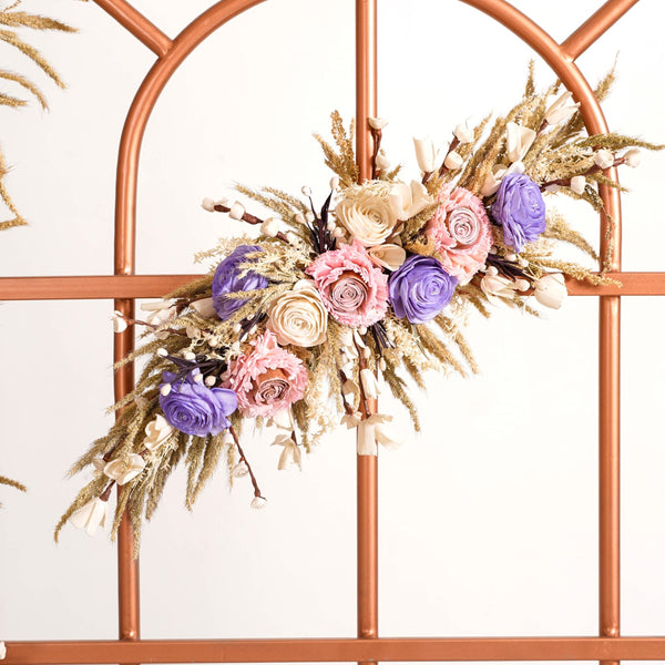 Rose Gold Arched Metal Backdrop Frame 42 Inch