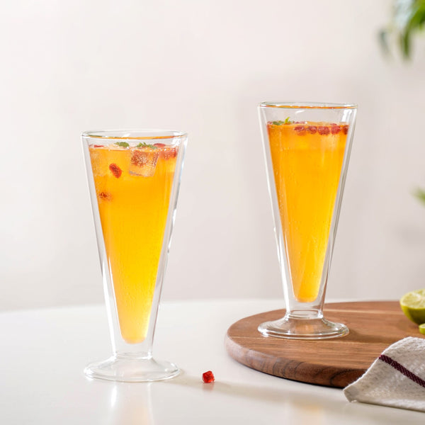 Set Of 2 Transparent Cocktail Glasses 300ml