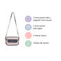 La Fusion Sling Bag Purse For Women Grey