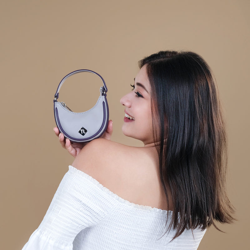 Mini Bag Half Moon Grey