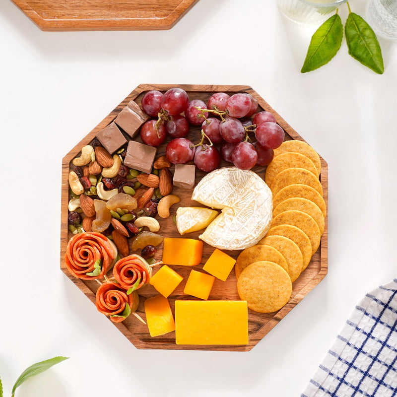 Small Octagon Wooden Serving Platter - Wooden platter, serving platter, decorative platter, wooden serving platter, charcuterie board