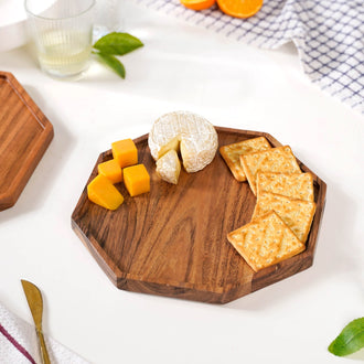 Small Octagon Wooden Serving Platter - Wooden platter, serving platter, decorative platter, wooden serving platter, charcuterie board