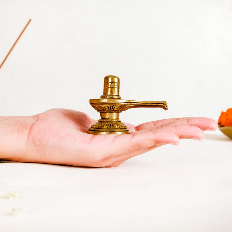 Shivling Brass Showpiece For Puja Room