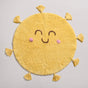 Smiley Sunshine Cotton Anti Slip Round Floor Mat 73cm