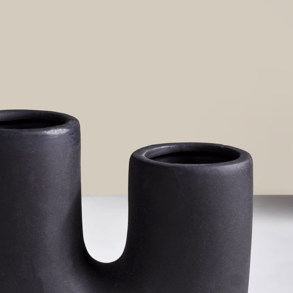 Modern Donut Ceramic Bath Set Of 2 Matte Black