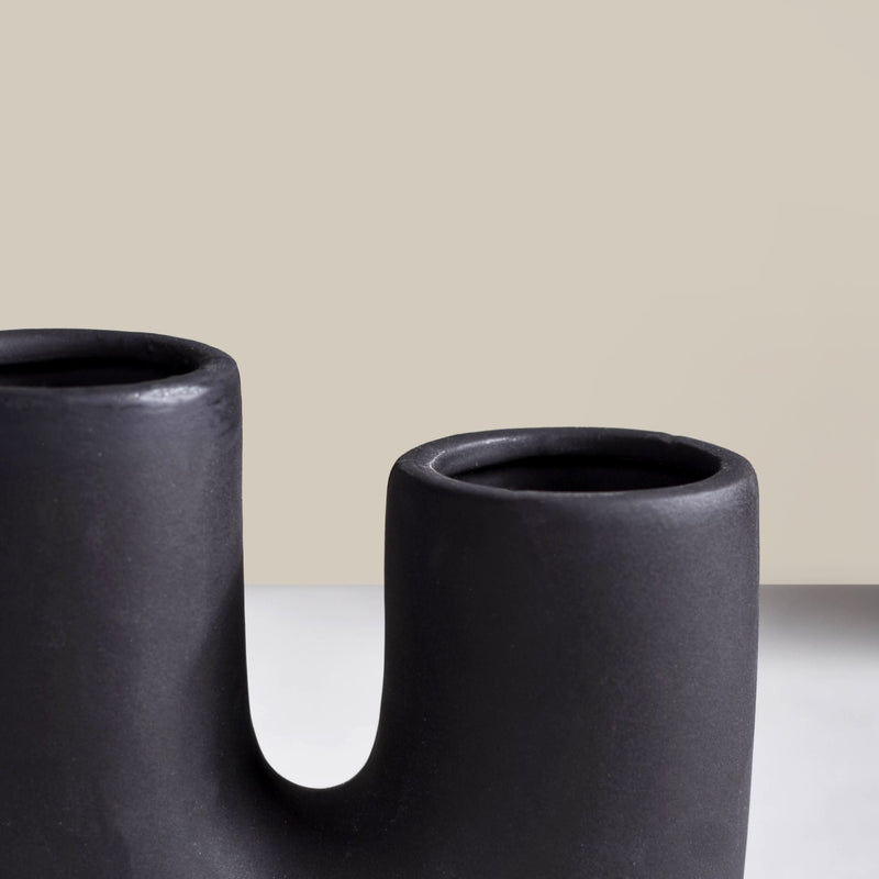 Modern Donut Ceramic Bath Set Of 2 Matte Black