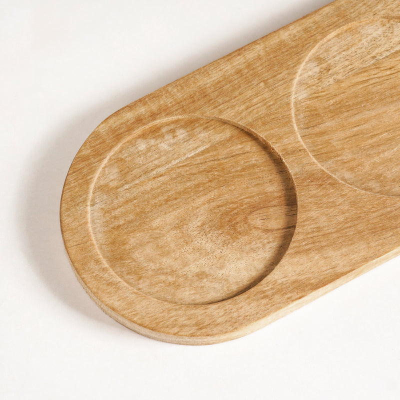 Snack Bowls Set Of 3 With Acacia Wood Tray