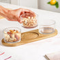 Snack Bowls Set Of 3 With Acacia Wood Tray