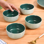 Zoella Green Snack Bowls Set Of 4 250ml - Soup bowls, ceramic bowls, snack bowls, dessert bowls, icecream bowls