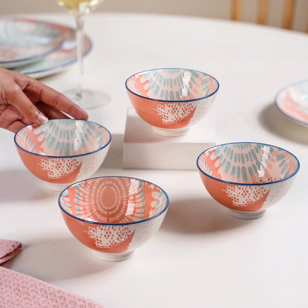 Soft Ceramic Snack Bowls Set Of 4 300ml