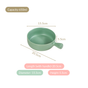 Ceramic Baking Bowl With Handle Sage Green 650ml