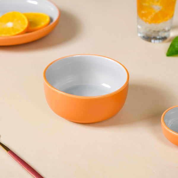 Set Of 4 Zoella Snack Bowls Orange 250ml