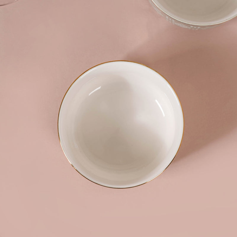 Azo Ceramic Side Snack Bowl Grey Set Of 4 340ml - Snack bowls, ceramic bowls, serving bowls, soup bowls, snack bowl set