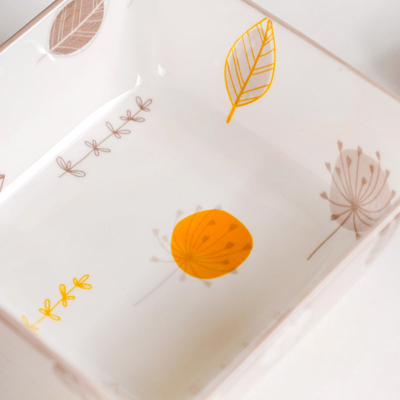 Dandelion Square Snack Bowl Set Of 4 600ml - Microwave safe bowls, serving bowls, square bowls,large bowls, serving dishes