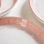 Azo Pink Ceramic Snack Plate Set Of 4 8 Inch - Snack plates, snack serving plates, ceramic snack plates