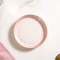 Azo Pink Ceramic Snack Plate Set Of 4 8 Inch - Snack plates, snack serving plates, ceramic snack plates