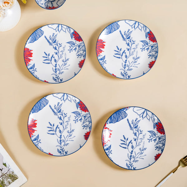 Oriental Blossom Snack Plates Set Of 4 7 Inch