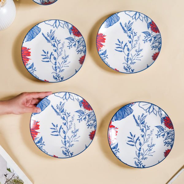 Oriental Blossom Snack Plates Set Of 4 7 Inch