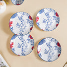 Oriental Blossom Snack Plates Set Of 4 7 Inch