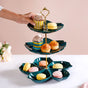 Teal Tantrum Flower 3-tier Snack Stand