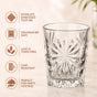 Snowflake Embossed Shot Glass Set Of 12 55ml
