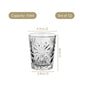 Snowflake Embossed Shot Glass Set Of 12 55ml