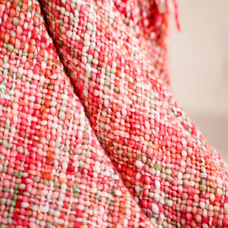 Handcrafted Plain Weave Multicolour Sofa Throw