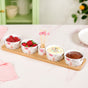 Soft Girl Floral Bowl Tray With Toothpick Holder Set