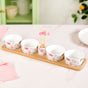 Soft Girl Floral Bowl Tray With Toothpick Holder Set