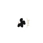 Soft Velvet Blossom Studs Black