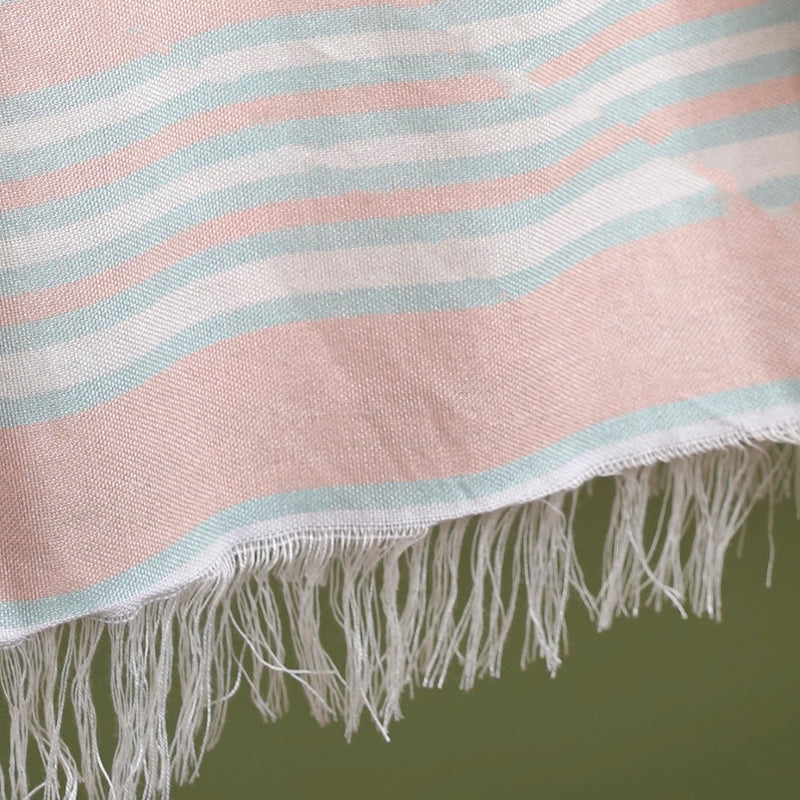 Peachy Beachy Fouta Organic Towels Set Of 2