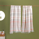 Peachy Beachy Fouta Organic Towels Set Of 2