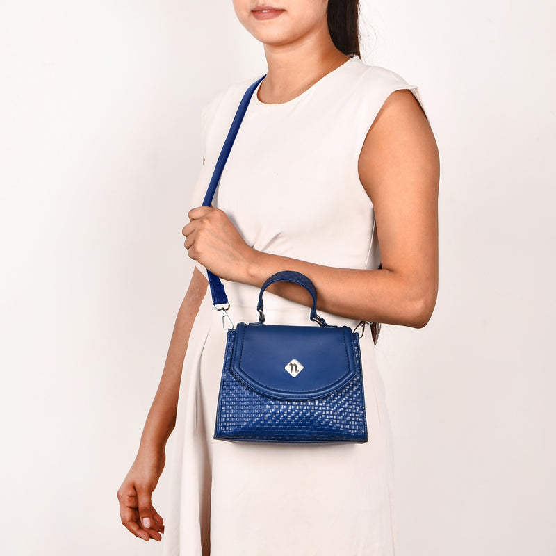 Soi Blue Handbag With Top Handle