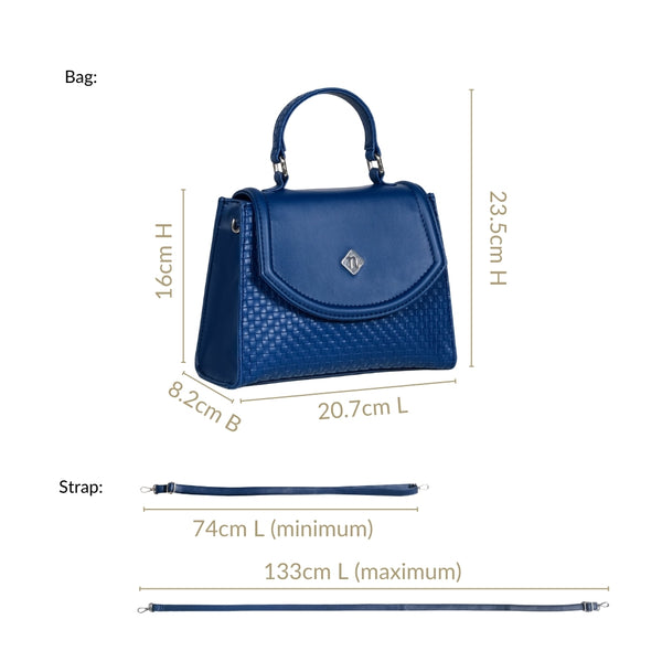 Soi Blue Handbag With Top Handle